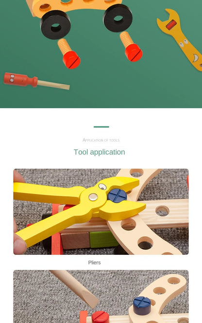 Houten Gereedschap Speelset voor Kinderen (3-6 jaar)