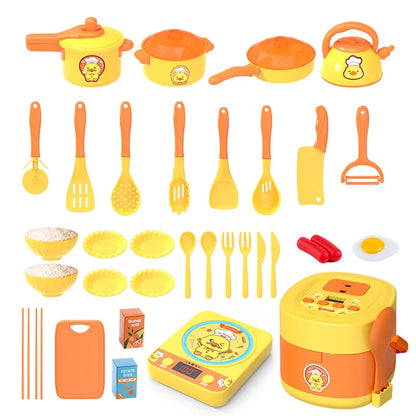 Speelkeuken Accessoires Set met Kookgerei en Rijstkoker