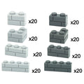Kleine bouwstenen voor muren | Compatibel met Lego | Diverse maten