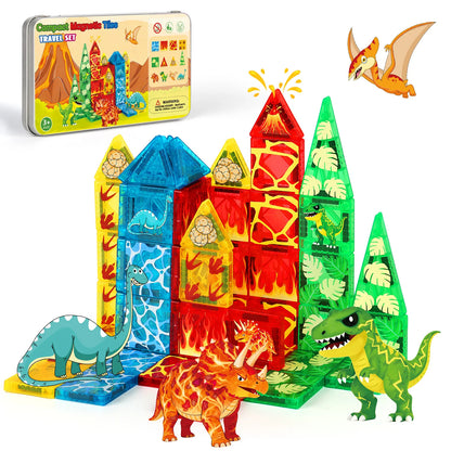 Magnetische Mini Bouwblokken Dinosaurus Model voor Kinderen