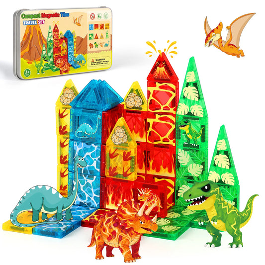 Magnetische Mini Bouwblokken Dinosaurus Model voor Kinderen