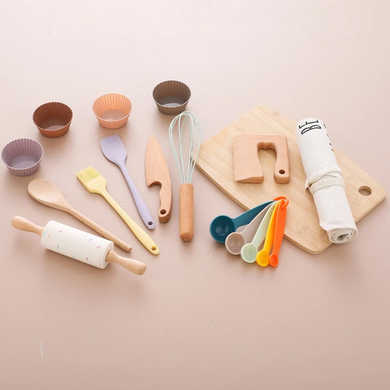 Houten Speelkeuken voor Kinderen met Snijplank en Schort