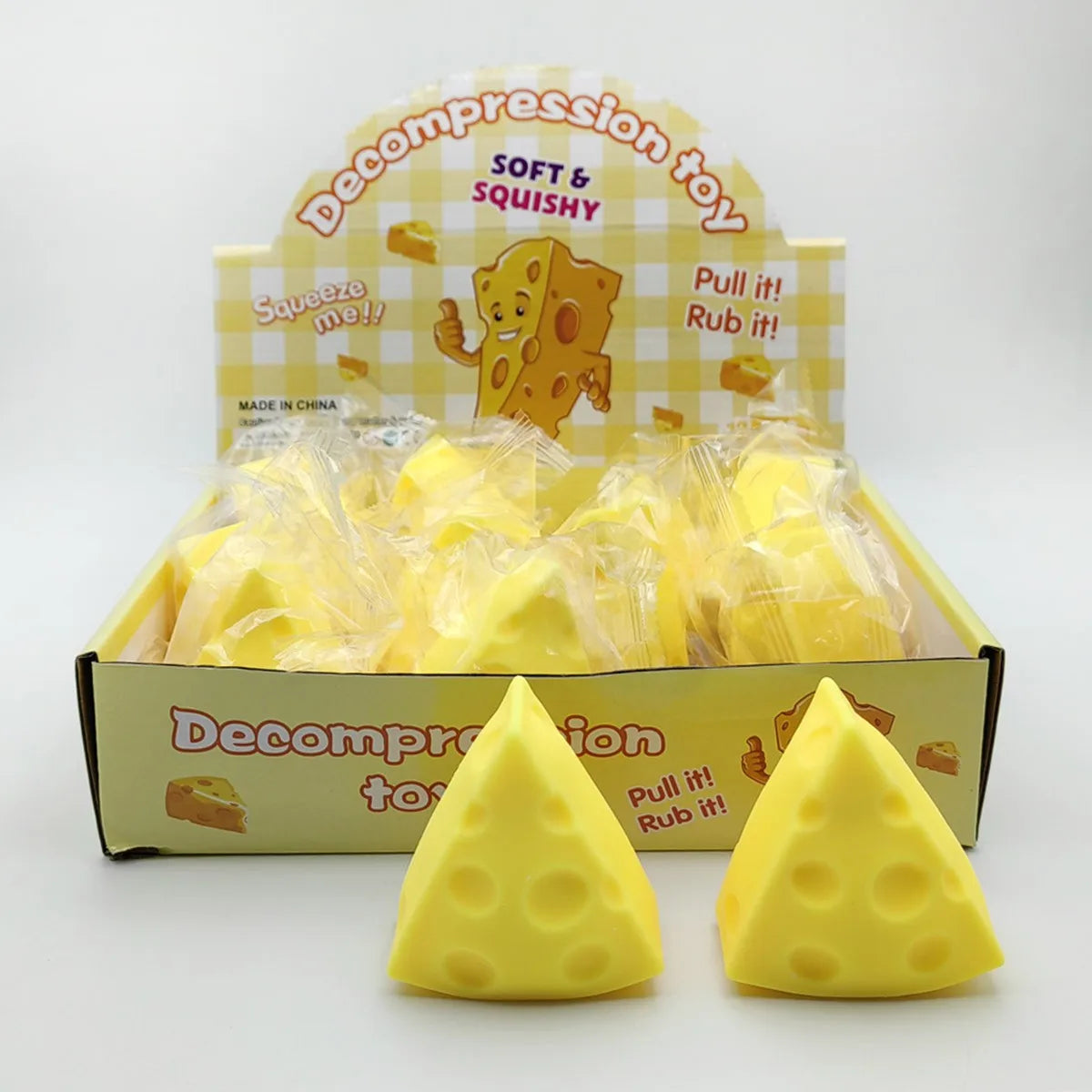 Kaasvormig Squishy Speeltje voor Ontspanning