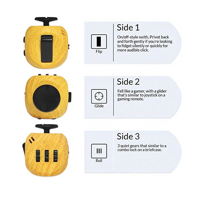 Fidget Cube met 6 Kanten | Anti-stress en Focus Speeltje