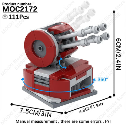 MOOXI Space Wars Bouwset: Voertuig & Tank Compatibel met LEGO®