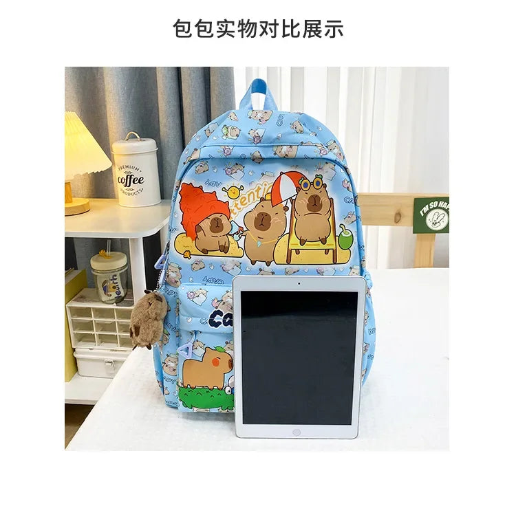 Ruime Capybara Rugzak van Nylon – Ideaal als Schooltas