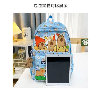 Ruime Capybara Rugzak van Nylon – Ideaal als Schooltas