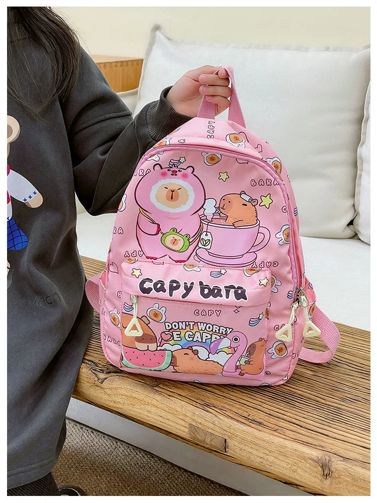 Ruime Capybara Rugzak van Nylon – Ideaal als Schooltas