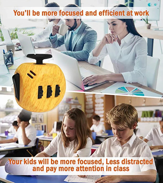 Fidget Cube met 6 Kanten | Voor Focus en Stressvermindering