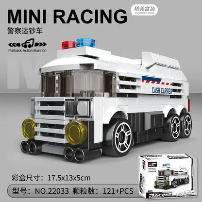 Bouwblokken Terugtrek Voertuigen Set – LEGO® Compatibel