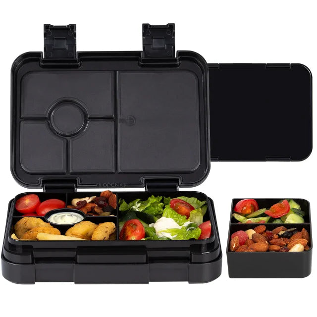 Lekdichte Lunchbox met Vakken - Magnetronbestendig met Kerstprint