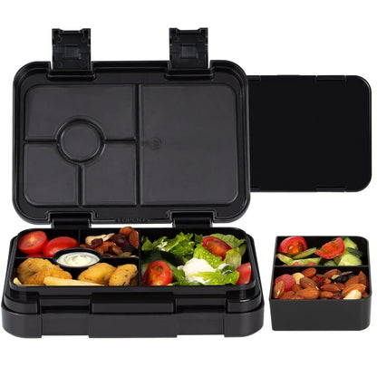 Lekdichte Lunchbox met Vakken - Magnetronbestendig met Kerstprint
