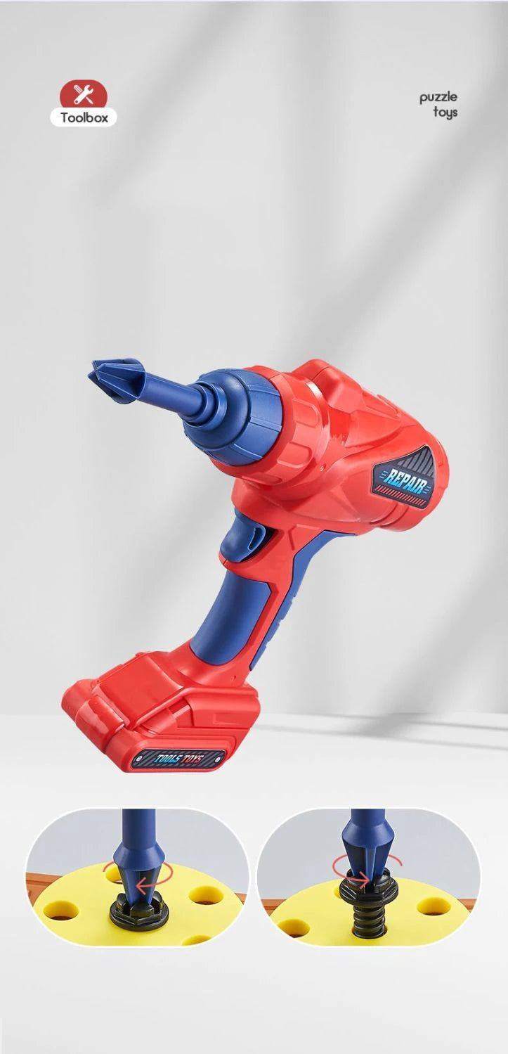 Kinder Speelgoed Gereedschapskist met Boormachine en Werkbank