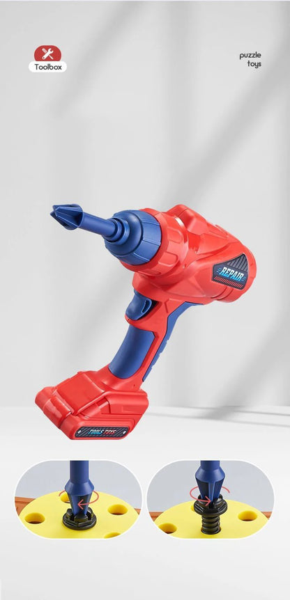 Kinder Speelgoed Gereedschapskist met Boormachine en Werkbank