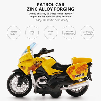 Speelgoed Politie Motor met Licht en Geluid – Terugtrekfunctie