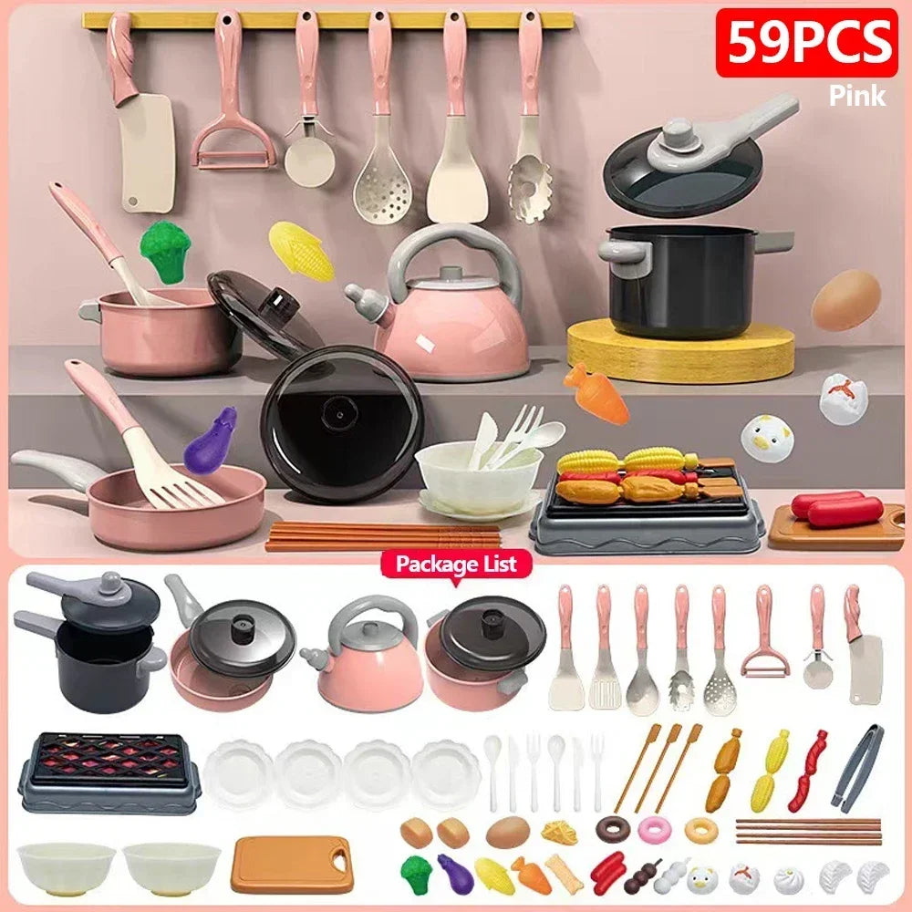 Speelkeuken Set met Accessoires, Pannen en Speeleten