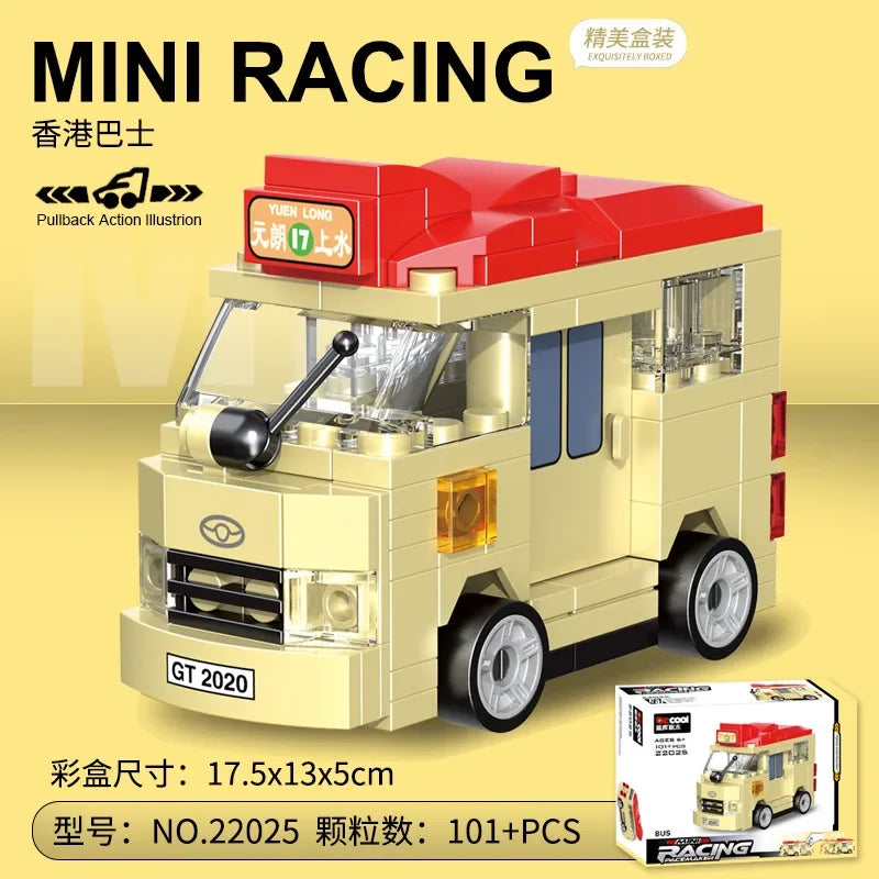 Bouwblokken Terugtrek Voertuigen Set – LEGO® Compatibel