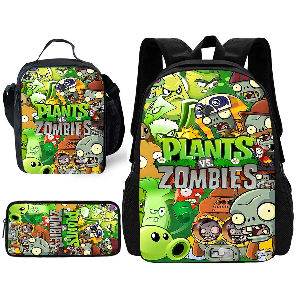Schooltassenset met Lunchtas en Etui - Cartoon Thema