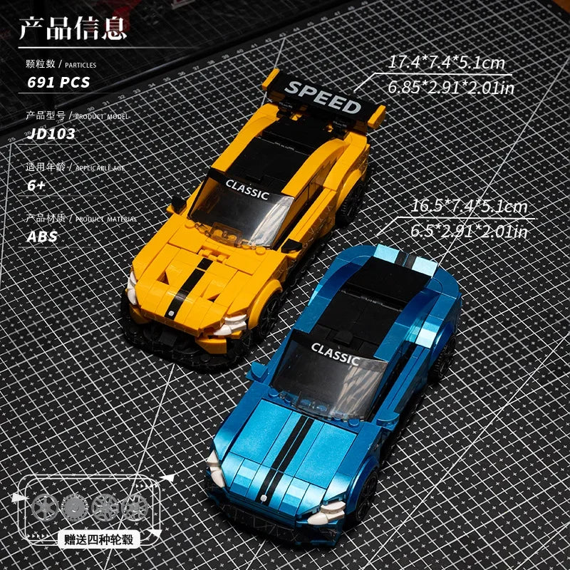 JD Serie Raceauto Bouwblokken – LEGO® Compatibel
