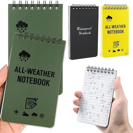 Waterproof Zaknotitieboekjes Set (3 stuks) – Voor Elk Weer