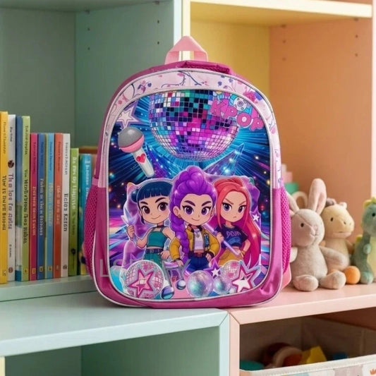 Zachte Roze Cartoon Rugzak 12 inch voor Kinderen