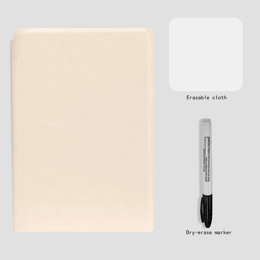 Herbruikbaar Whiteboard Notitieboek A5 met Pen en Doekje