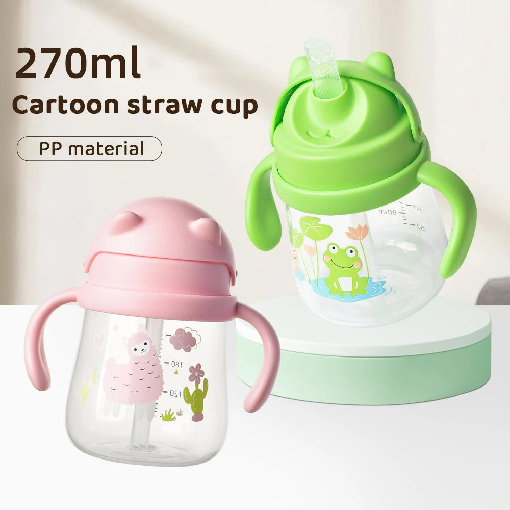 270ml Baby Drinkbeker met Rietje en Dubbele Handvatten