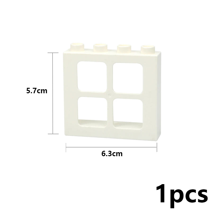 Huis onderdelen set voor grote bouwstenen – Compatibel met Duplo®