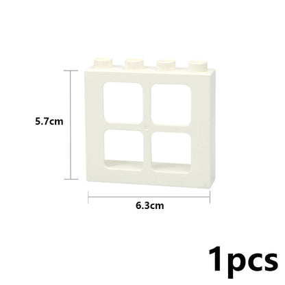 Huis onderdelen set voor grote bouwstenen – Compatibel met Duplo®