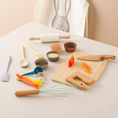 Houten Speelkeuken voor Kinderen met Snijplank en Schort