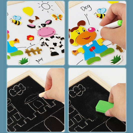 Magnetisch Teken- en Puzzelbord voor Kinderen
