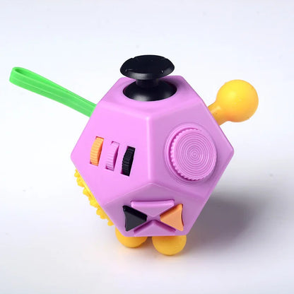 Fidget Cube met 12 Kanten voor Concentratie en Stressvermindering