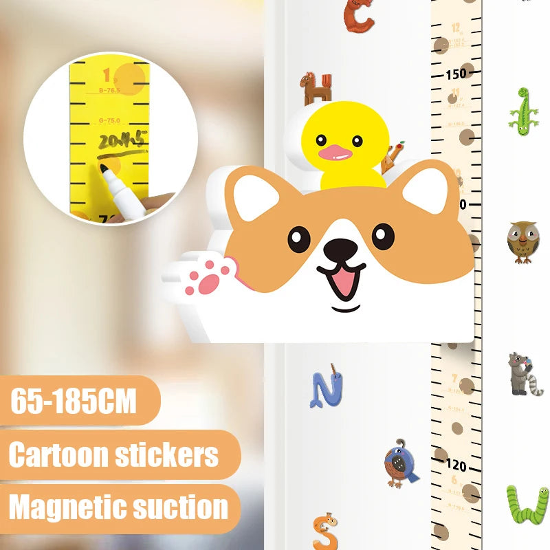 Zelfklevende 3D Meetlat Wandsticker voor Kinderen