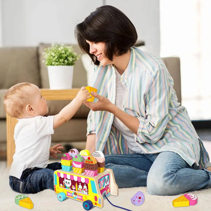 Houten Activiteitenkubus – Montessori Speelgoed met Puzzel en Sorteer Spel