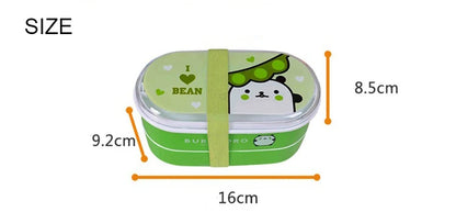 Draagbare Cartoon Lunchbox met Bestek – 600ml