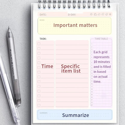 A5 Spiraal Agenda Planner Notitieboek voor Dagelijkse en Wekelijkse Planning