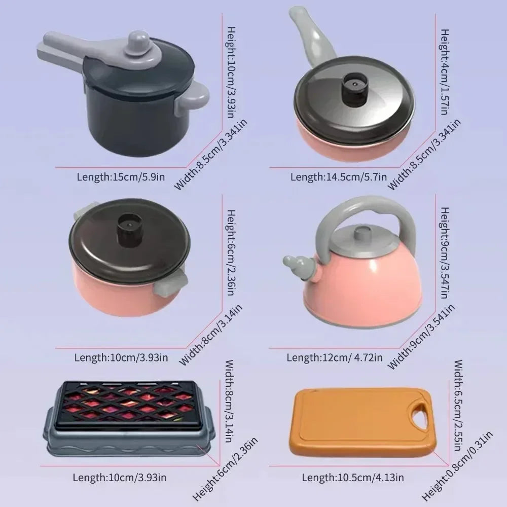 Speelkeuken Set met Accessoires, Pannen en Speeleten