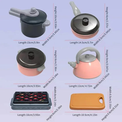 Speelkeuken Set met Accessoires, Pannen en Speeleten