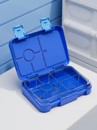 Lekdichte Lunchbox met Vakken - Magnetronbestendig met Kerstprint