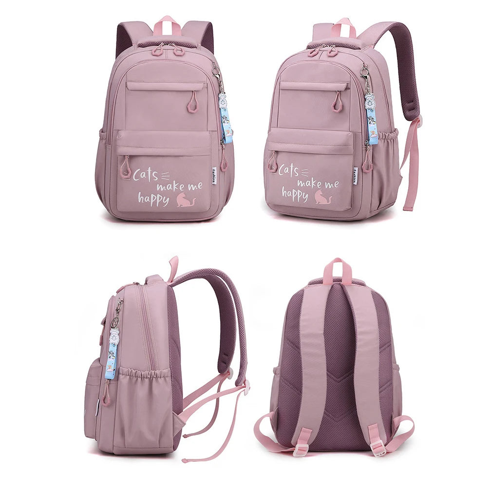 Roze Schooltas Rugzak voor Meisjes en Tieners