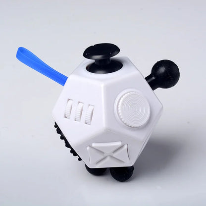 Fidget Cube met 12 Kanten voor Concentratie en Stressvermindering