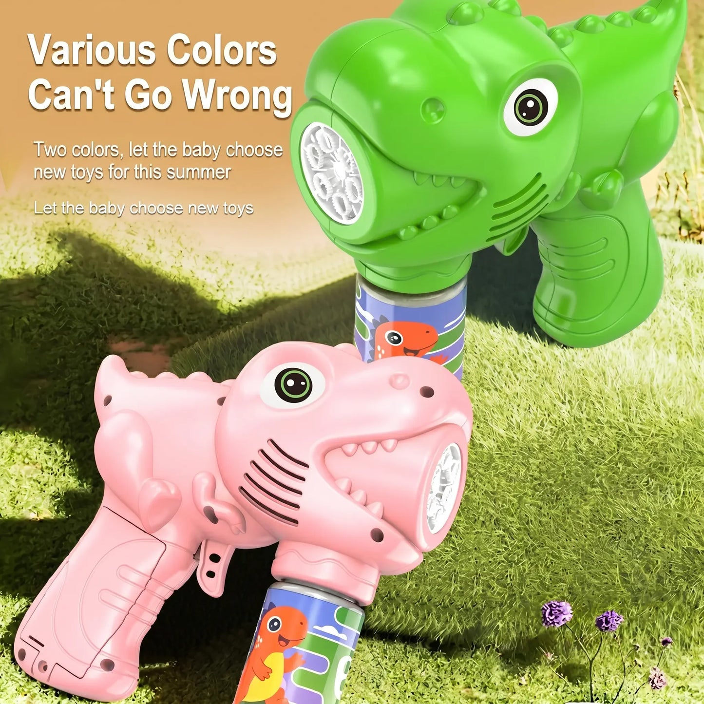 Draagbare Dinosaurus Bellenblaasmachine met Licht