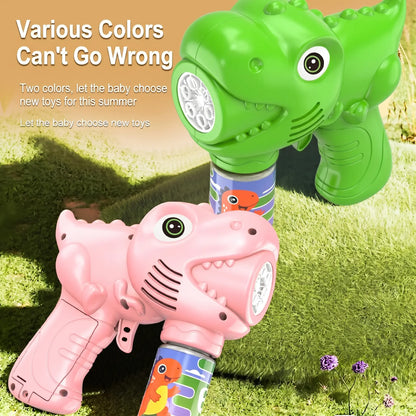 Draagbare Dinosaurus Bellenblaasmachine met Licht