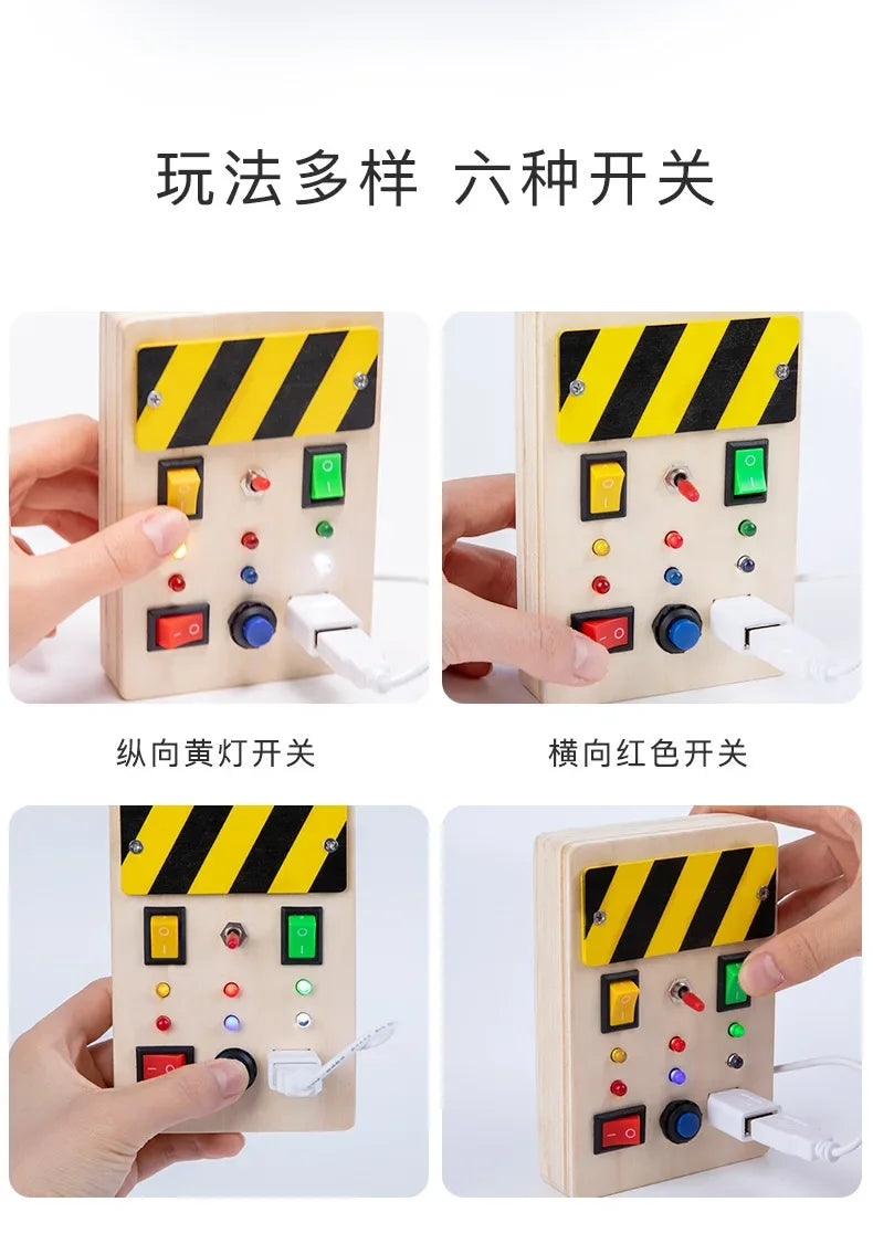 Houten Montessori Busy Board
