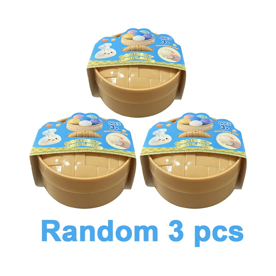 Realistische Knijpdumpling Fidget Toy met Steamer