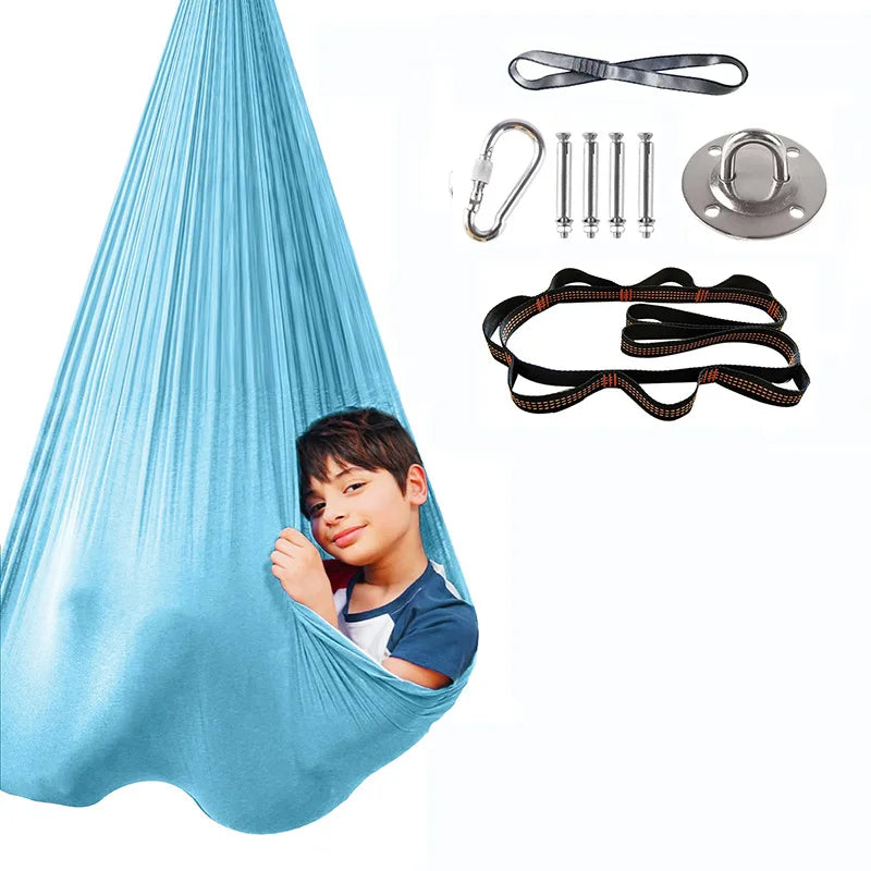 Elastische Kinderhangmat en Therapieschommel voor binnen en buiten