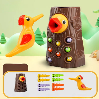 Speelgoed Specht met Magnetische Insecten | Educatief Vangspel voor Kinderen