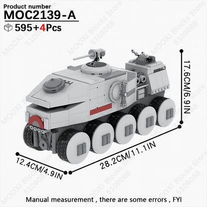 MOOXI Space Wars Bouwset: Voertuig & Tank Compatibel met LEGO®
