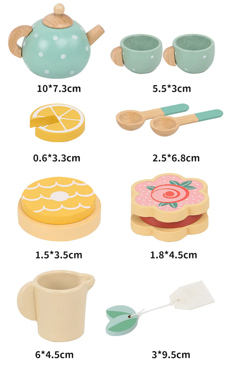 Houten Theeservies Speelset voor Kinderen