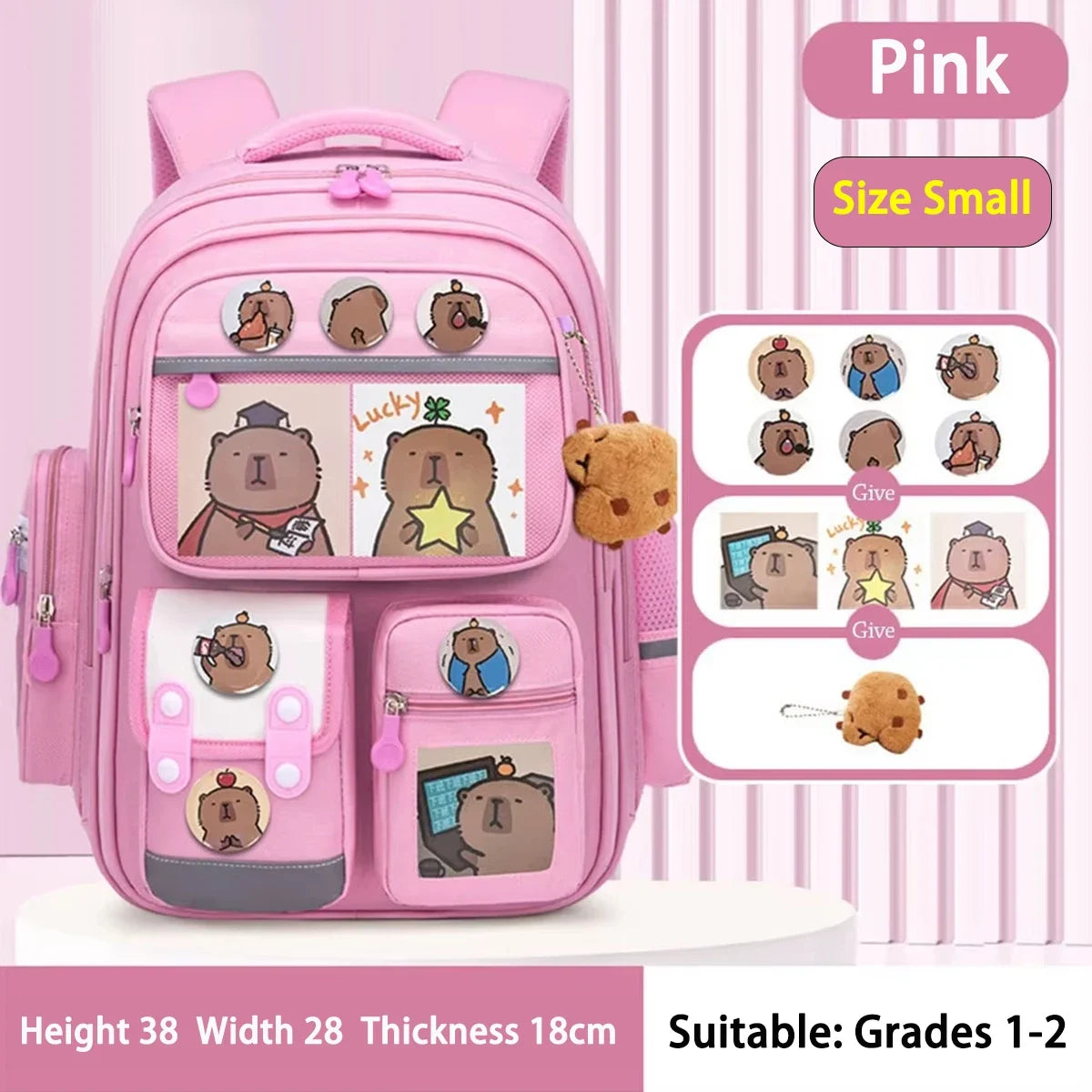 Capybara Schoolrugzak - Waterdicht met Ergonomische Schouderbanden